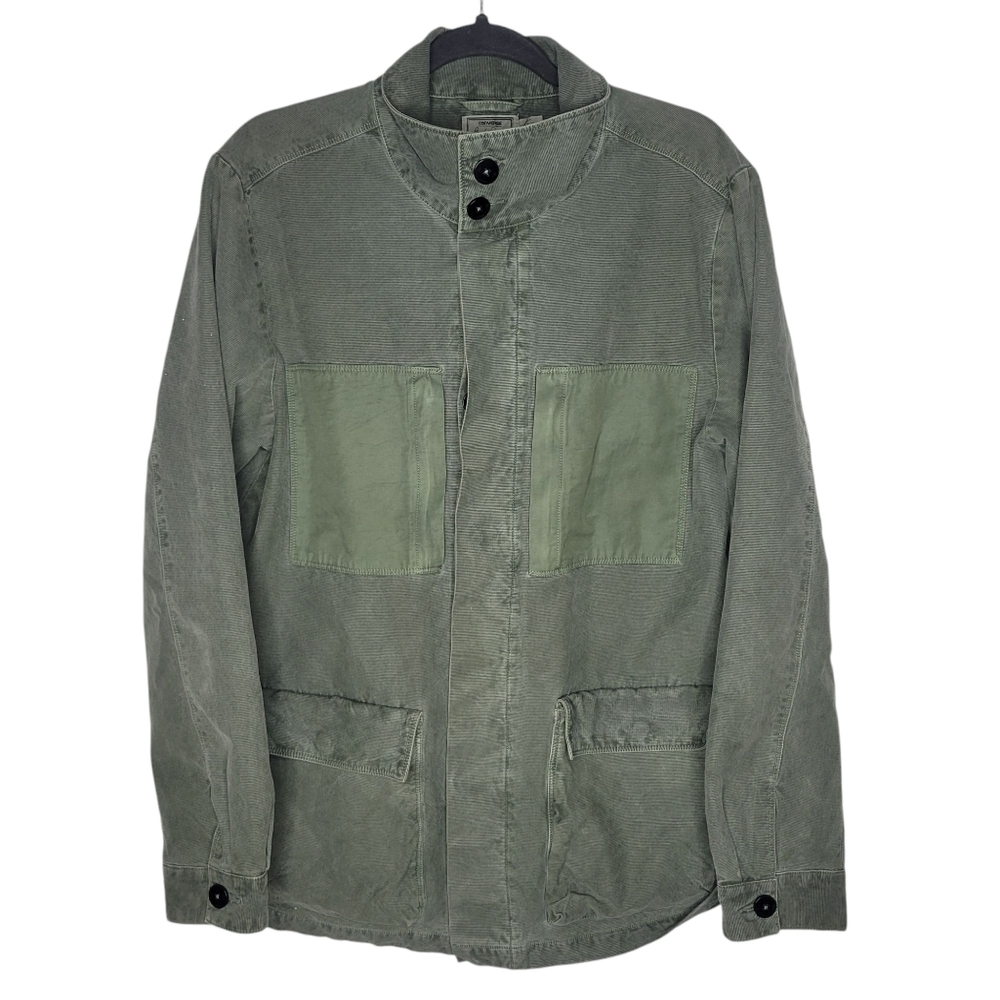 Converse Men's Parka Army Jack Purcell  Jacket in Green Size Small